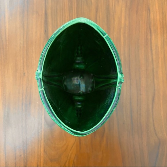 Vintage/Antique Green Glazed Ceramic Vase Pottery - Picture 5 of 9